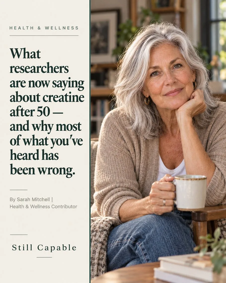 What researchers are now saying about creatine after 50 — and why most of what you've heard has been wrong. By Sarah Mitchell, Health & Wellness Contributor. Still Capable.